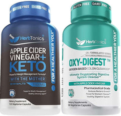 Herbtonics Apple Cider Vinegar plus Keto Bhb Salts with Oxydigest Bundle - vitamenstore.com