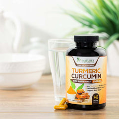 Turmeric Curcumin with Bioperine 95% Curcuminoids 1950Mg with Black Pepper for Best Absorption, Nature'S Joint Support Supplement, Natural Vegan Tumeric Extract Nutrition Made Non-Gmo - 240 Capsules - vitamenstore.com