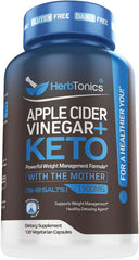 Herbtonics Apple Cider Vinegar Capsules with the Mother plus Keto BHB - for Women & Men - Energy & Focus (Capsule, 120 Count (Pack of 1)) - vitamenstore.com