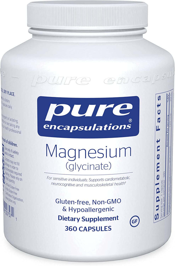 Pure Encapsulations Magnesium (Glycinate) | Supplement to Support Stress Relief, Sleep, Heart Health, Nerves, Muscles, and Metabolism* | 360 Capsules