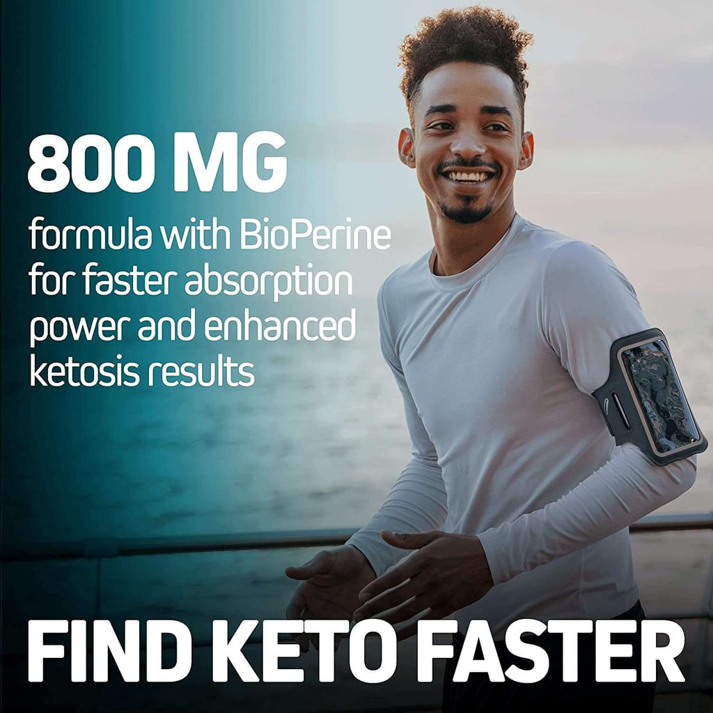 Keto BHB Diet Pills with Bioperine (2 Pack) for Enhanced Absorption Faster Ketosis Vegan Capsules Supplement for Women and Men