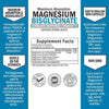 Magnesium Bisglycinate 100% Chelate No-Laxative Effect - Maximum Absorption & Bioavailability, Fully Reacted & Buffered - Healthy Energy Muscle Bone & Joint Support - Non-Gmo Project Verified - 90Ct