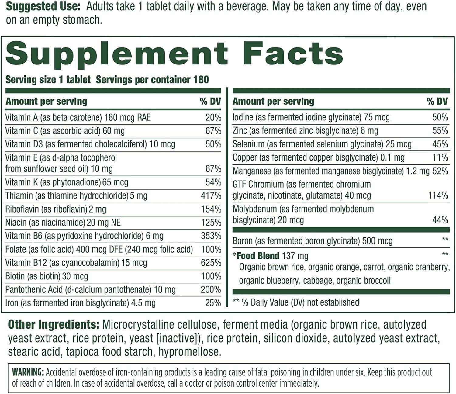 Megafood One Daily - Multivitamin and Mineral Supplement with B Vitamins, Vitamin C, Real Food and Added Nutrients - Gluten-Free, Vegetarian, and Made without Dairy and Soy - 90 Tabs - vitamenstore.com