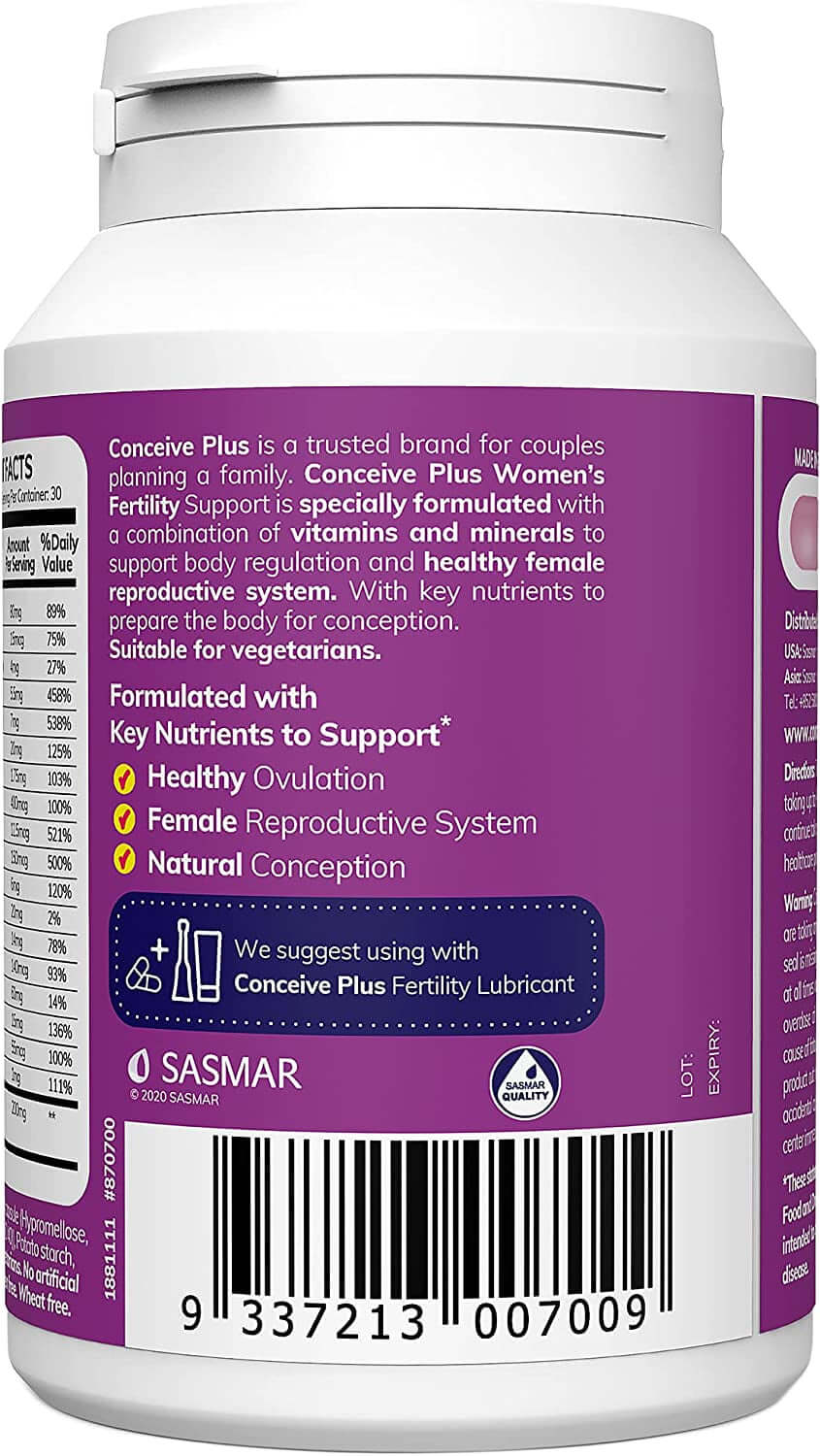 Conceive plus Womens Fertility Support - Female Fertility Formula, Conception Prenatal Vitamin, 60 Capsules, 30 Day Supply - vitamenstore.com