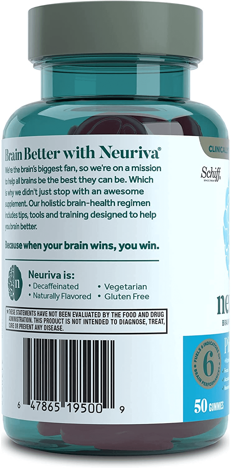 Neuriva Plus Strawberry Gummies – Phosphatidylserine & Neurofactor with Vitamins B6 & B12 – 50 Count - Vitamen Store
