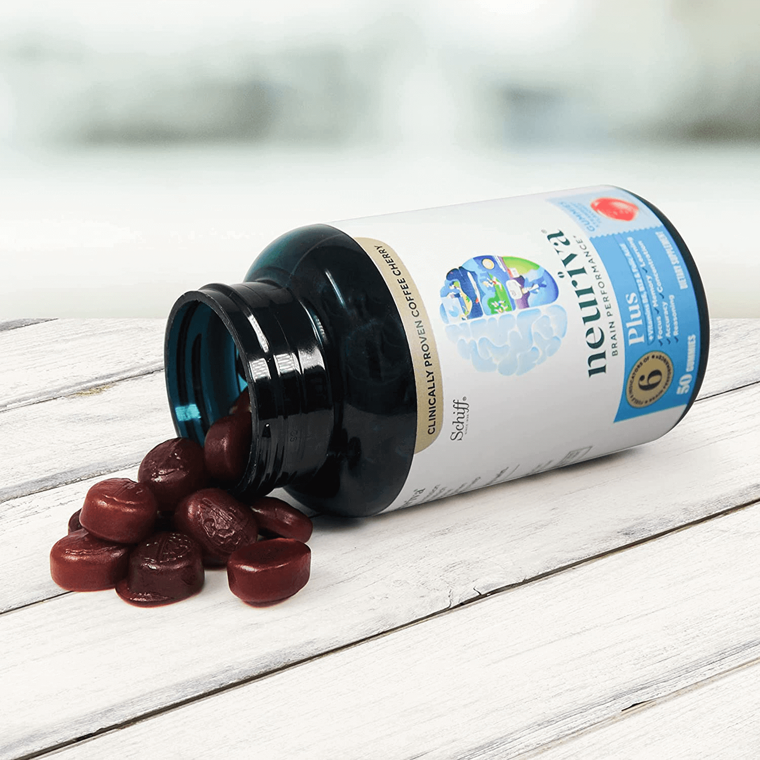 Neuriva Plus Strawberry Gummies – Phosphatidylserine & Neurofactor with Vitamins B6 & B12 – 50 Count - Vitamen Store